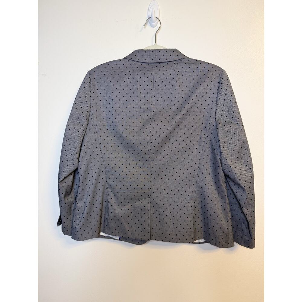 Talbots Sz 10 Black White Dot Houndstooth Blazer - Picture 3 of 10
